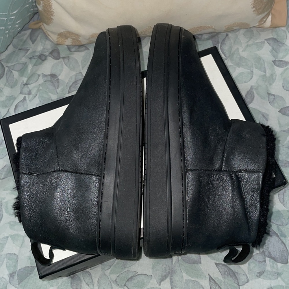 NWT J/SLIDES NIA Black Metallic Brushed Suede - Picture 10 of 12